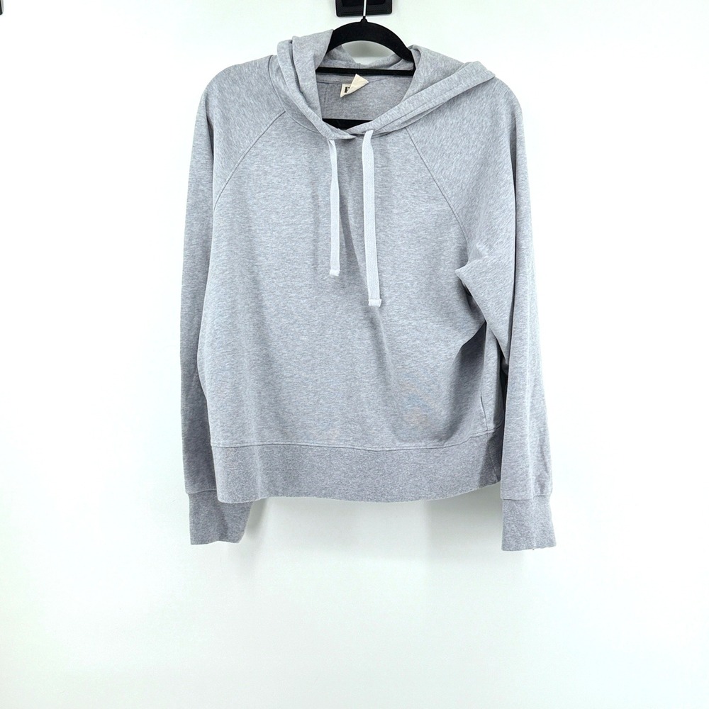 Pact Hoodie Organic Cotton Raglan Medium Gray Womens Sustainable Pullover